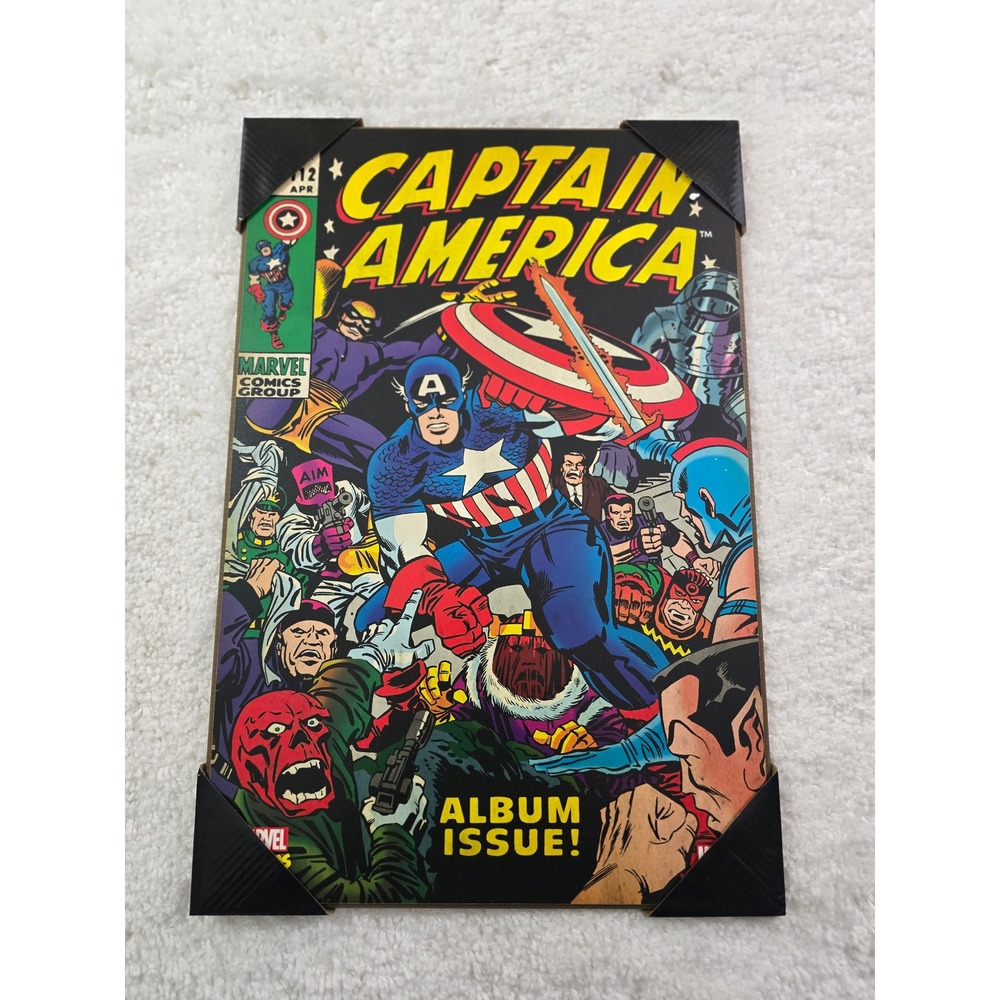 Marvel Comics Vintage Wood Wall Art Avengers Spider-Man Retro Plaque 13x19